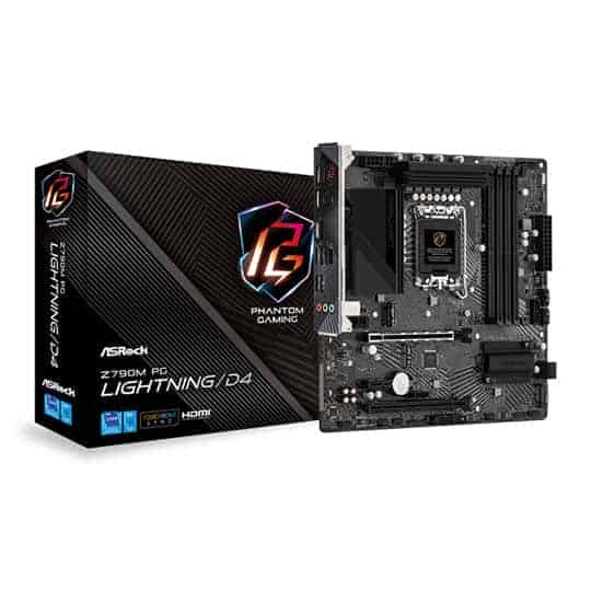 ASRock Intel Z790M PG Lightning/D4 DDR4 PCIe 5.0 mATX Refurbished Motherboard